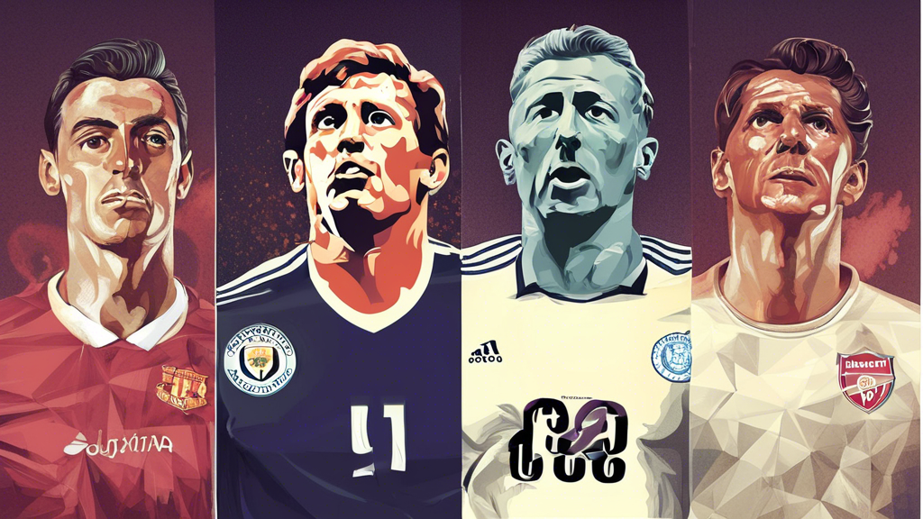 Surreal and ethereal illustration celebrating the greatest football legends of all time.